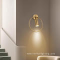 Gold Ring Decoration Spotlight Wall Lamp